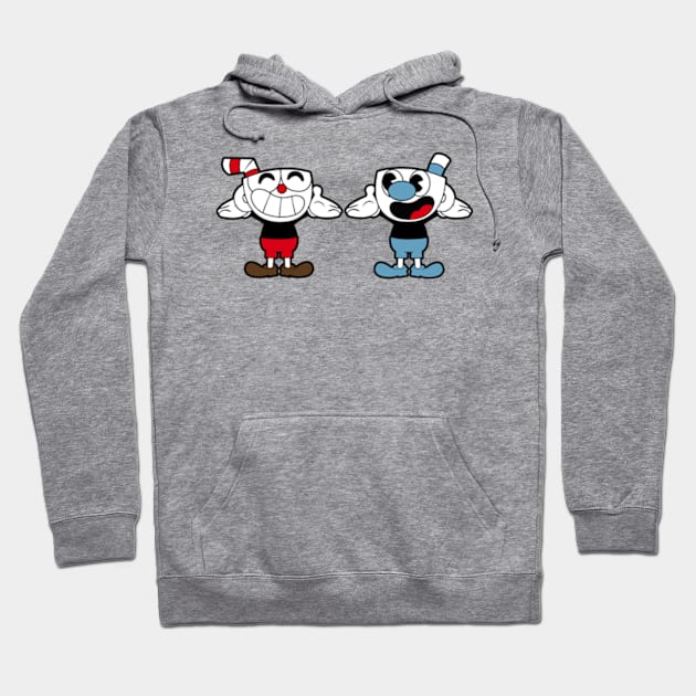 Mugman And Cuphead Hoodie by mighty corps studio